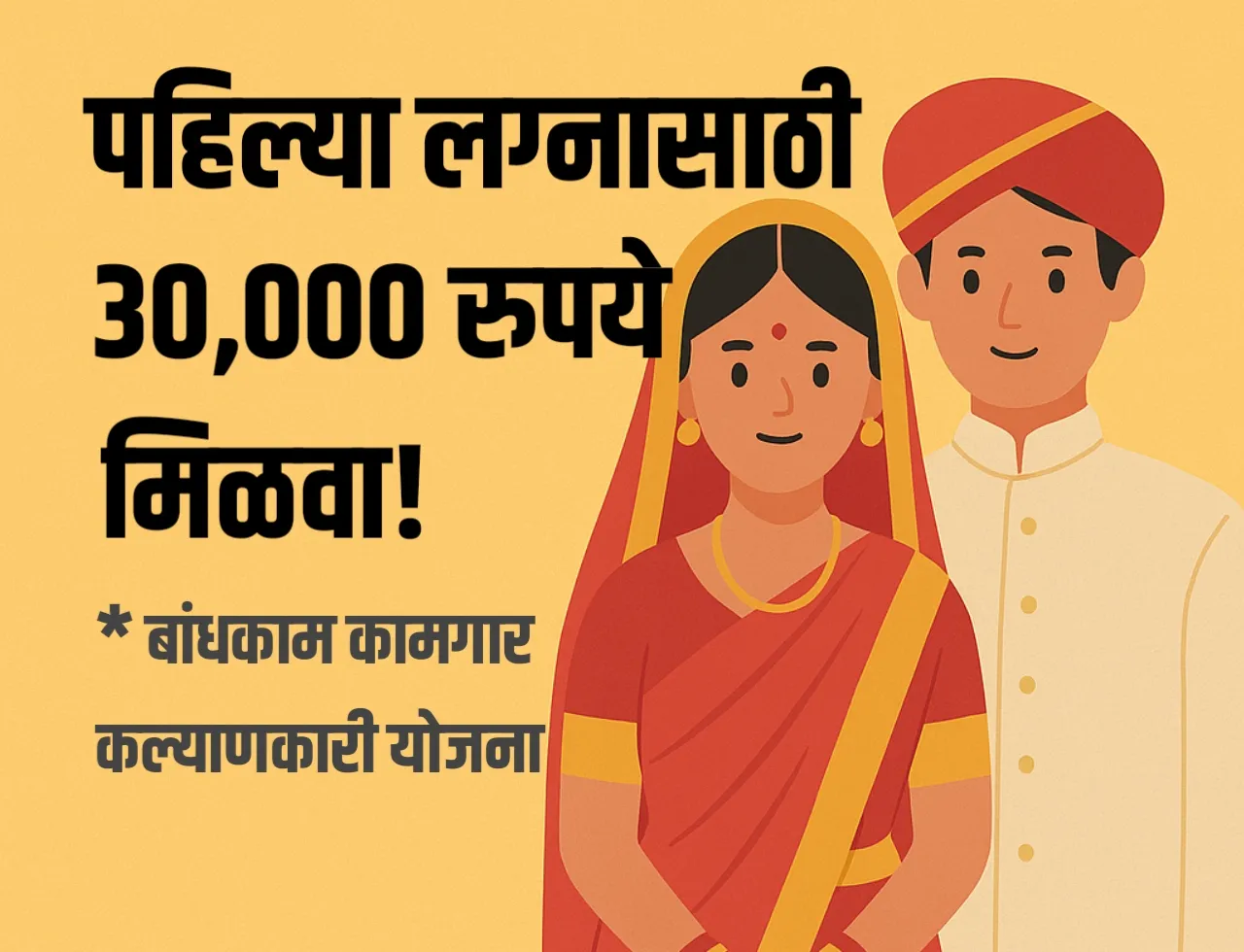 बांधकाम कामगार विवाह सहाय्य योजना: पहिल्या लग्नासाठी ३०,००० रुपये मिळवा! Bandhkam Kamgar Marriage Claim
